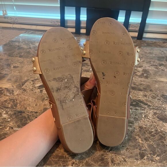 Restricted Women's Sandals Size 6.5 Brown & Gold - Picture 6 of 10